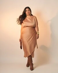 saia midi melissa acetinado poliester kayla