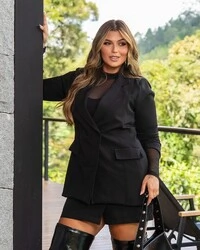 pre venda conjunto blazer e shorts saia alfaiataria genebra mr fr