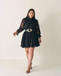 vestido renda core quebela