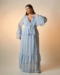 vestido chiffon lina kayla