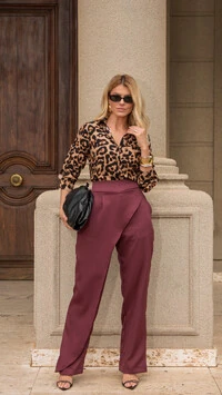 pre venda calca marrant assimetrico rosami