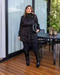 pre venda casaco longo suede mr fr