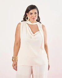 Blusa lace chiffon kayla