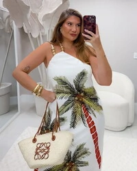 Pre venda vestido longo salinas white duas