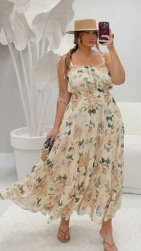 vestido floral florenza quebela
