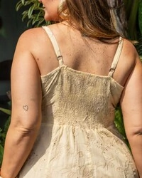 Pre venda vestido longo bordado lasie mr fr