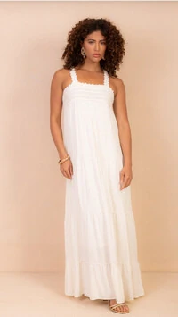 vestido sofia linho com renda zig zag sml