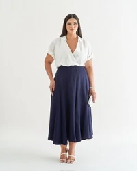 saia midi evase quebela