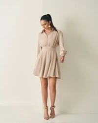 vestido curto camisa chemise quebela