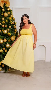 saia midi em tricoline com elastano liso planet