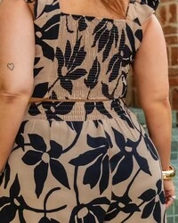 pre venda macaquinho estampado flor marina mr fr