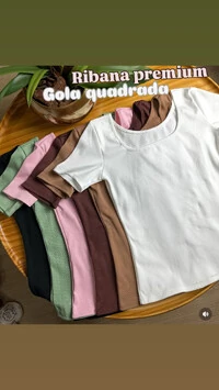 blusa canelada tamires decote quadrado