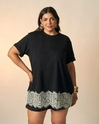 t shirt over sized chant com renda kayla