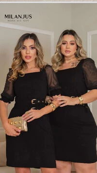 pre venda vestido terrazza viscolinho com elastano milan
