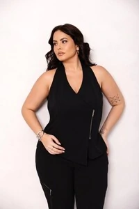 blusa alfaiataria crepe scuba diana upper