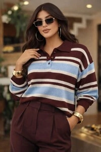 pre venda blusa tricot listra polo planet