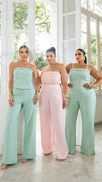 pre venda conjunto corselet em renda com pantalona divas