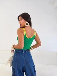 PRE VENDA regata canelada premium bicolor bandeira do brasil planet