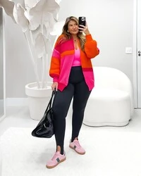 cardigan casaco tricolor planet