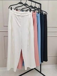 Calca alfaiataria tiras hotpink