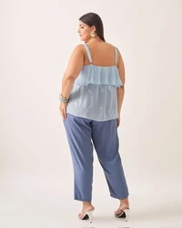 Blusa regata jabour cibele crepe kayla