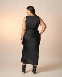 saia midi melissa acetinado poliester kayla