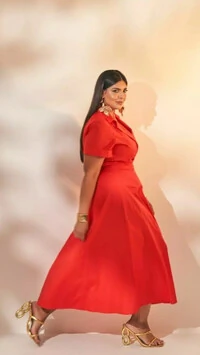 Vestido midi bless alfa quebela