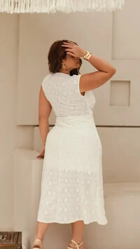 vestido em malha lasie transpasse upper