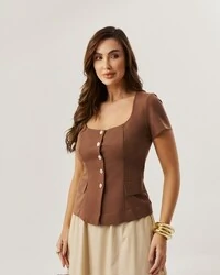 blusa lady girl quebela