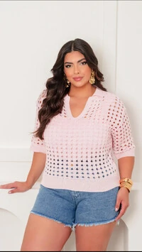 Blusa polo tricot colmeia planet