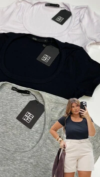 Pre venda blusa canelada premium tellos