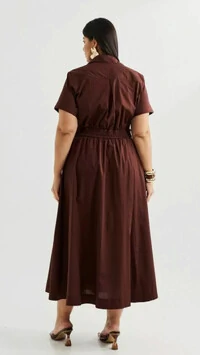 Vestido nozinho tricoline com elastano quebela
