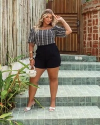 pre venda shorts alfaiataria sarjado isabela mr fr