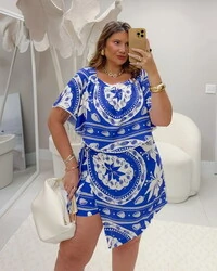 Blusa cigana estampada lore