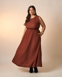 saia viscose e linho clea midi kayla