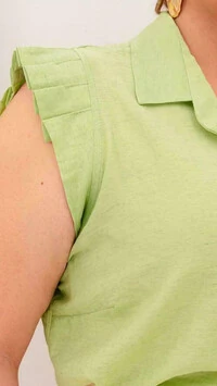 camisa lisa com manga preguiada predil viscose