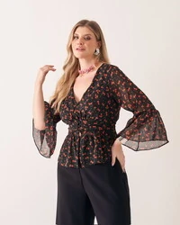 Blusa ysis crepe floral kayla