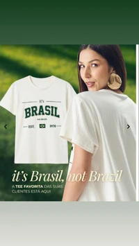 t shirt algodao peruano brasil quebela