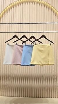 Saia shorts alfaiataria chicle