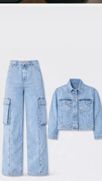 calca cargo blue jeans izzat