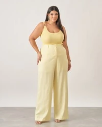 Calca linho de viscose reta kayla