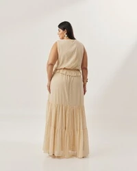 conjunto em crepe ggt com lurex chuvisco quebela