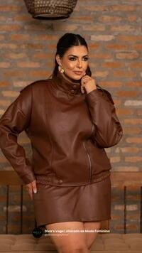 pre venda jaqueta over couro season divas