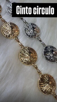 cinto metal circulo 135cm