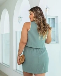 pre venda conjunto detalhe vivo bicolor alfaiataria sarjado mr fr