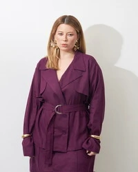 Casaco trench coat faixa kayla