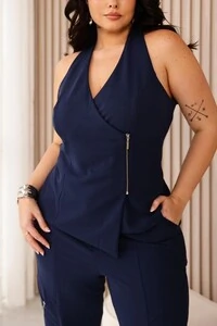 blusa alfaiataria crepe scuba diana upper