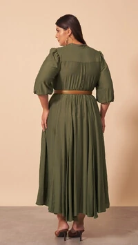 vestido midi in night quebela