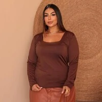 PROMO SEM TROCA Blusa decote quadrado manga amni