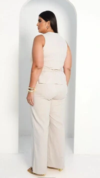 blusa transpasse cleo linho de viscose upper